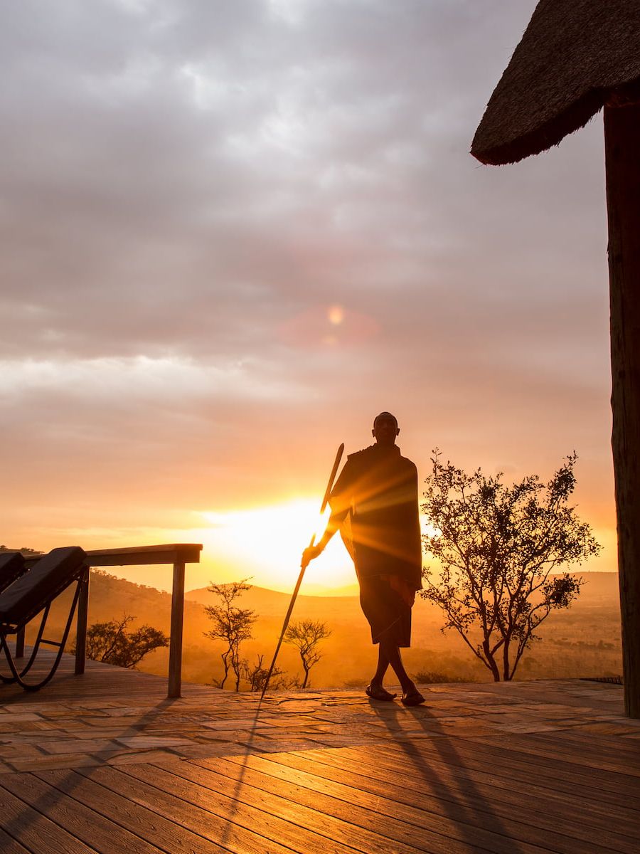 Terrasse der Kubu Kubu Tented Lodge