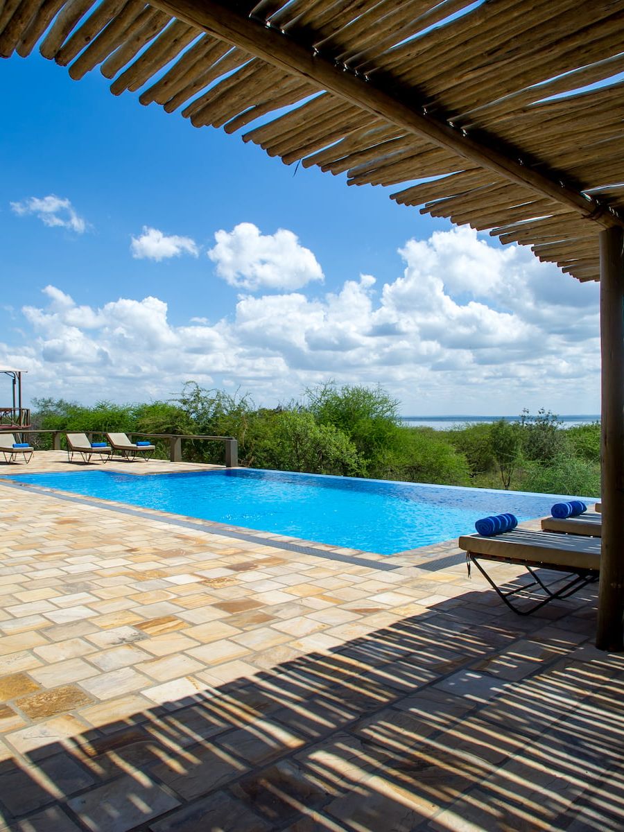 Swimmingpool der Lake Burunge Tented Lodge